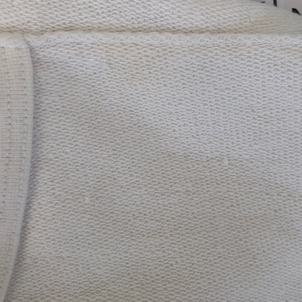American Eagle Light Weight Cream Hoodie Pullover with Navy Stripe Medium - Picture 10 of 10